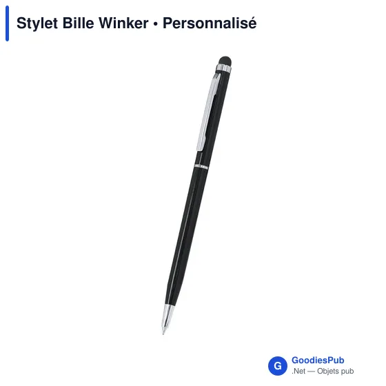 Stylo Bille Personnalisable Winker en Aluminium Recyclé avec Logo - Image 3