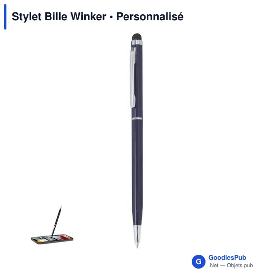 Stylo Bille Personnalisable Winker en Aluminium Recyclé avec Logo - Image 6