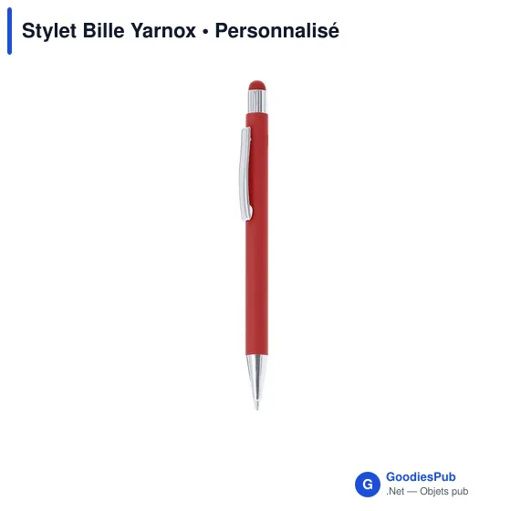 Stylet Bille Personnalisable Yarnox avec Logo en Aluminium Recyclé - Image 1