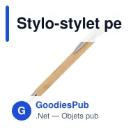 Stylo-stylet personnalisable en bambou avec logo - Paris - Miniature 2