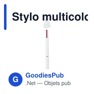 Stylo multicolore personnalisable Trismas avec logo - Miniature 5
