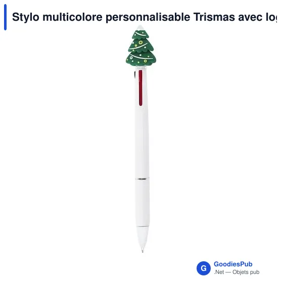 Stylo multicolore personnalisable Trismas avec logo - Image 7