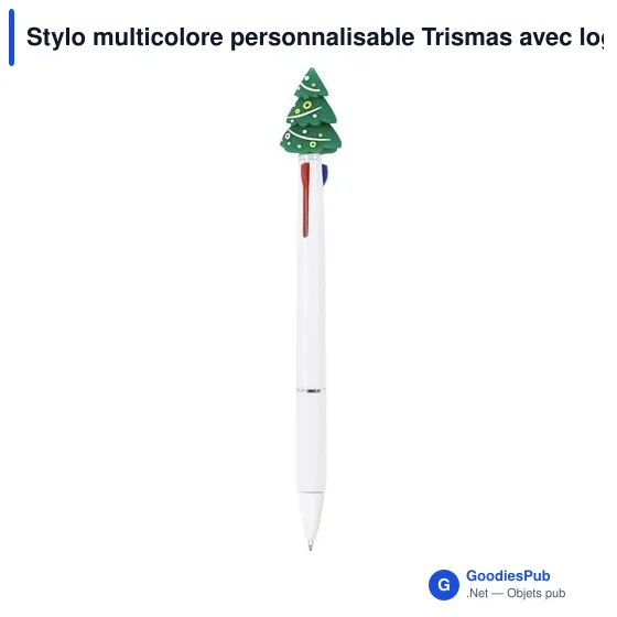Stylo multicolore personnalisable Trismas avec logo - Image 8