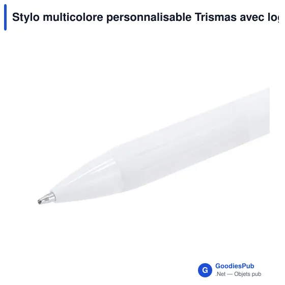 Stylo multicolore personnalisable Trismas avec logo - Image 9
