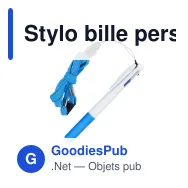 Stylo bille personnalisable 3 couleurs avec grip et cordon avec logo - Stylo Cordon - Miniature 2