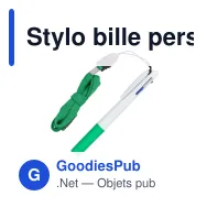 Stylo bille personnalisable 3 couleurs avec grip et cordon avec logo - Stylo Cordon - Miniature 5