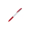 Variante Blanc / Rouge - Stylo bille personnalisable 3 couleurs en ABS avec logo - Berlin