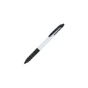 Variante Blanc / Noir - Stylo bille personnalisable 3 couleurs en ABS avec logo - Berlin