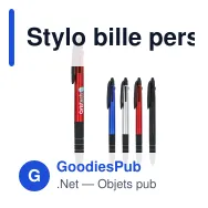 Stylo bille personnalisable 3 couleurs en ABS avec logo - Élégant - Miniature 1