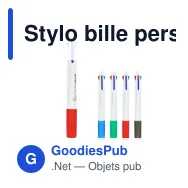 Stylo bille personnalisable 4 couleurs avec grip avec logo - Stylo 4 Couleurs Grip - Miniature 1