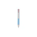 Variante bleu clair - Stylo à bille personnalisable en carton recyclé avec logo - Deborah
