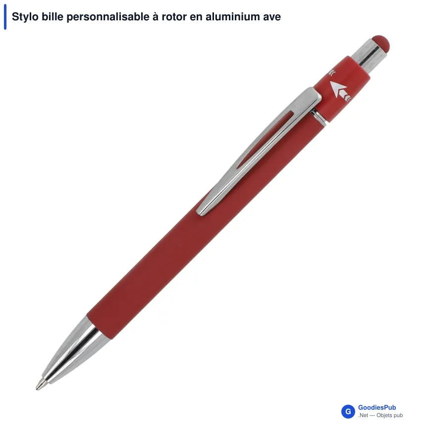 Stylo bille personnalisable à rotor en aluminium avec logo - Rotor - Image 6