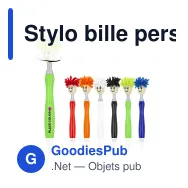 Stylo bille personnalisable à rotor poilu avec logo - Rotor - Miniature 1