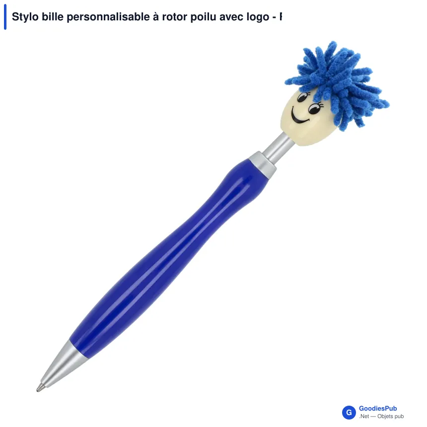 Stylo bille personnalisable à rotor poilu avec logo - Rotor - Image 3