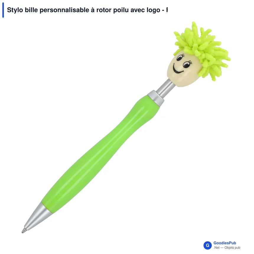 Stylo bille personnalisable à rotor poilu avec logo - Rotor - Image 4