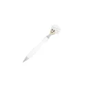 Variante Blanc - Stylo bille personnalisable à rotor poilu avec logo - Rotor