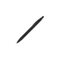 Variante Noir - Stylo bille personnalisable soft touch avec stylet en aluminium avec logo - Alaska