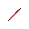 Variante Rouge - Stylo bille personnalisable soft touch avec stylet en aluminium avec logo - Alaska