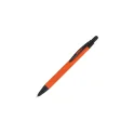 Variante Orange - Stylo bille personnalisable soft touch avec stylet en aluminium avec logo - Alaska