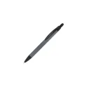 Variante Gris - Stylo bille personnalisable soft touch avec stylet en aluminium avec logo - Alaska
