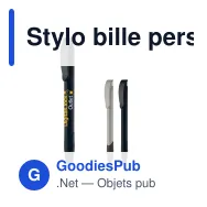 Stylo bille personnalisable en ABS recyclé à grip avec logo - Apollo - Miniature 1