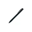 Variante Noir - Stylo bille personnalisable en ABS recyclé à grip avec logo - Apollo