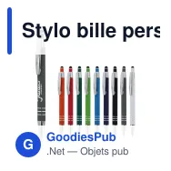 Stylo bille personnalisable en aluminium toucher doux avec logo - Athènes - Miniature 1