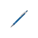 Variante Bleu clair - Stylo bille personnalisable en aluminium toucher doux avec logo - Athènes
