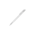 Variante Transparent Blanc - Stylo bille personnalisable en ABS transparent avec logo - Atlas
