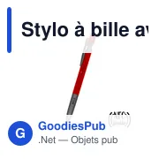Stylo à bille personnalisable avec puce NFC - Teaganavec logo - Miniature 1