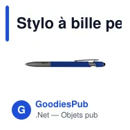 Stylo à bille personnalisable avec puce NFC - Teaganavec logo - Miniature 10