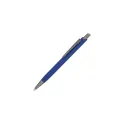 Variante Bleu foncé - Stylo bille personnalisable en aluminium soft touch avec logo - Boston