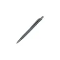 Variante Gris - Stylo bille personnalisable en aluminium soft touch avec logo - Boston