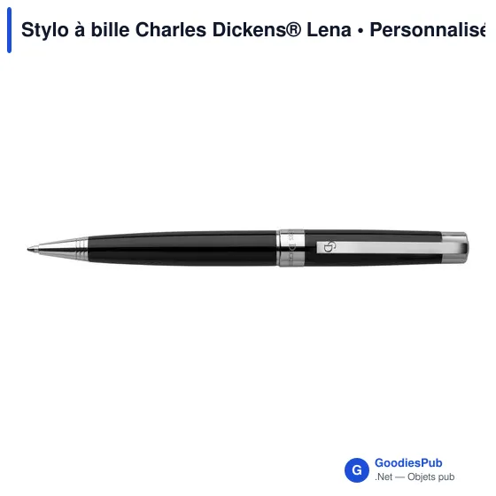 Stylo à bille personnalisable Charles Dickens® avec logo - Image 1