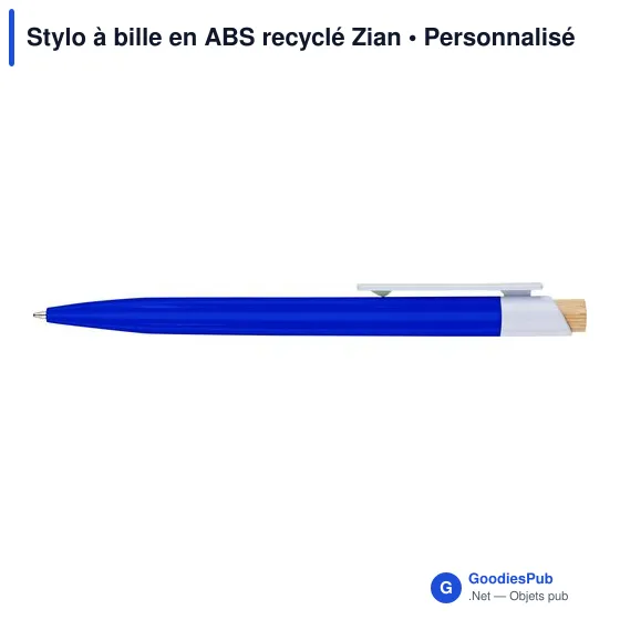 Stylo à bille en ABS recyclé Zian - Image 3