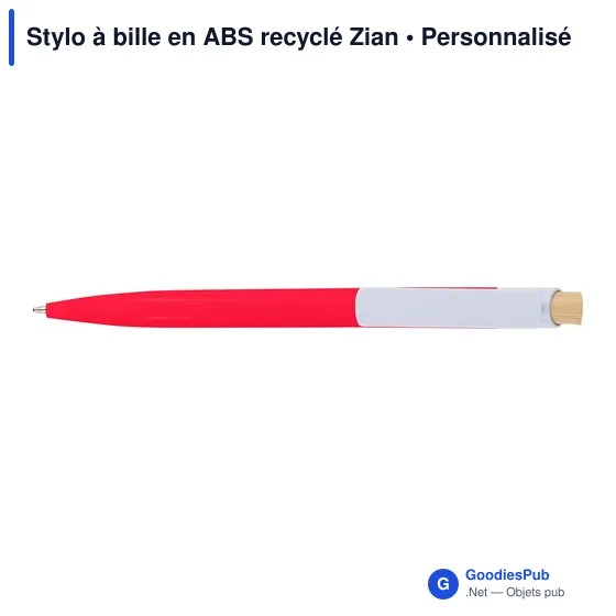 Stylo à bille en ABS recyclé Zian - Image 25