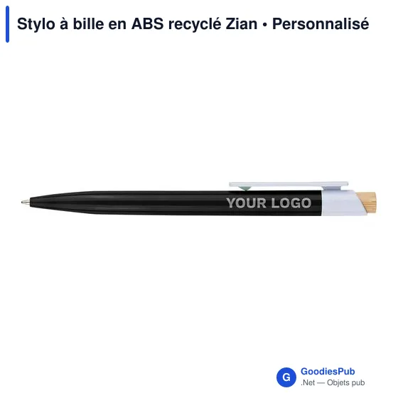 Stylo à bille en ABS recyclé Zian - Image 28
