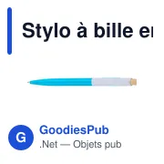 Stylo à bille en ABS recyclé Zian - Miniature 33