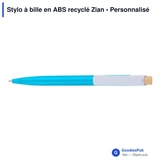Stylo à bille en ABS recyclé Zian - Image 33