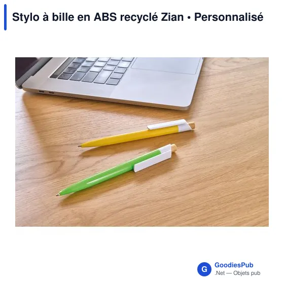 Stylo à bille en ABS recyclé Zian - Image 45