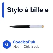 Stylo à bille en ABS recyclé Zian - Miniature 56
