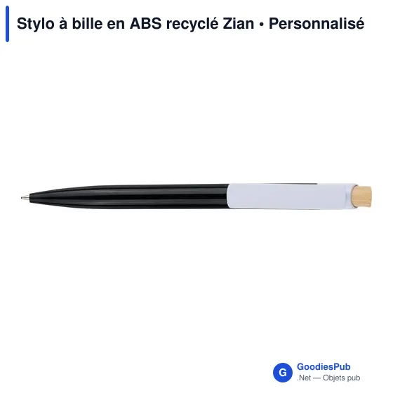 Stylo à bille en ABS recyclé Zian - Image 56