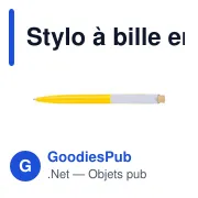 Stylo à bille en ABS recyclé Zian - Miniature 9