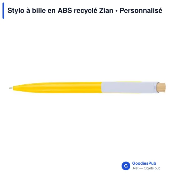 Stylo à bille en ABS recyclé Zian - Image 9