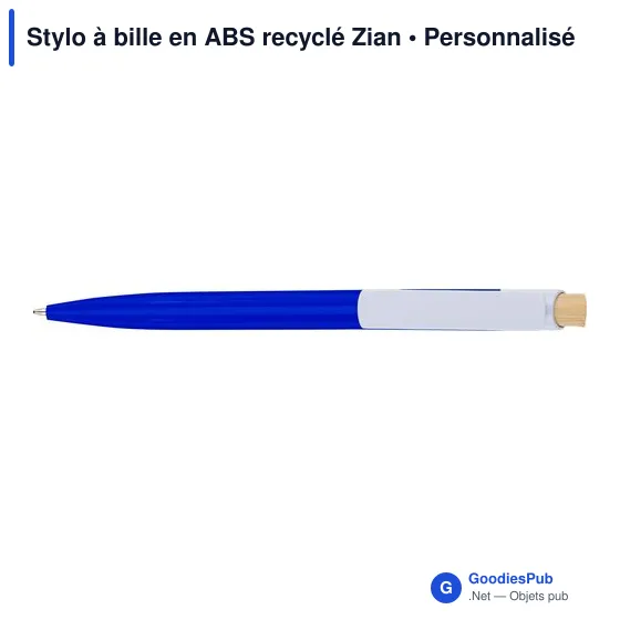 Stylo à bille en ABS recyclé Zian - Image 10