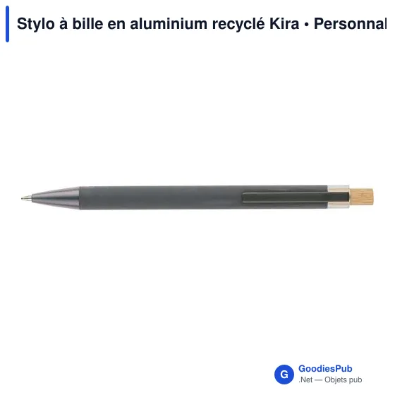 Stylo à bille en aluminium recyclé Kira - Image 17