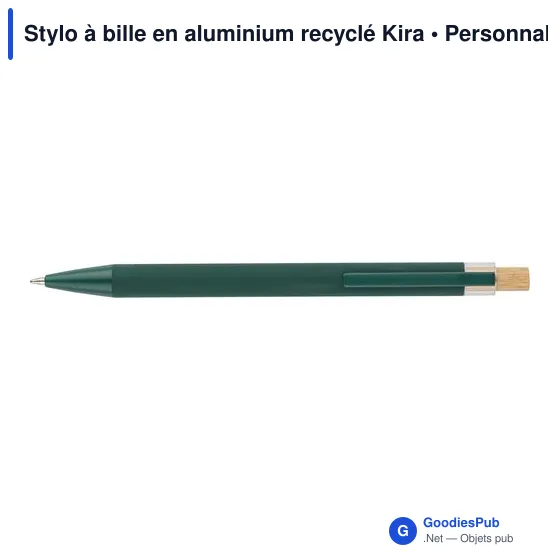 Stylo à bille en aluminium recyclé Kira - Image 25