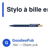 Stylo à bille en aluminium recyclé Kira - Miniature 4