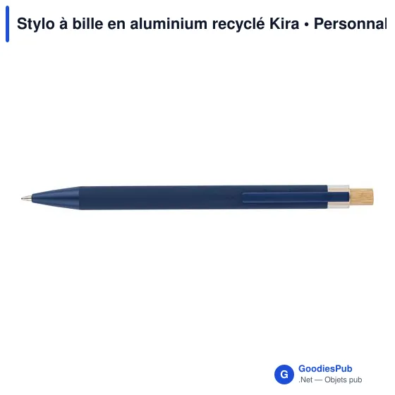 Stylo à bille en aluminium recyclé Kira - Image 33