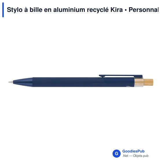 Stylo à bille en aluminium recyclé Kira - Image 34